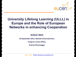For University Lifelong Learning?