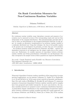 On Rank Correlation Measures for Non