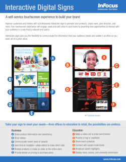 InFocus Interactive Digital Signage Datasheet (US English)