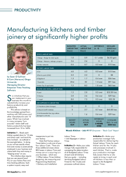 Manufacturing kitchens and timber joinery at significantly higher profits