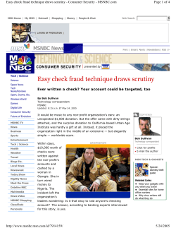 Easy check fraud technique draws scrutiny