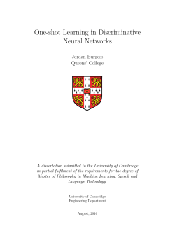 One-shot Learning in Discriminative Neural Networks