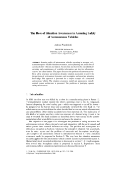 The Role of Situation Awareness in Assuring Safety of Autonomous