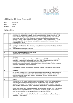 Minutes - Bucks Students` Union
