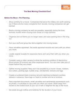 The Best Moving Checklist Ever! Shop carefully for a mover