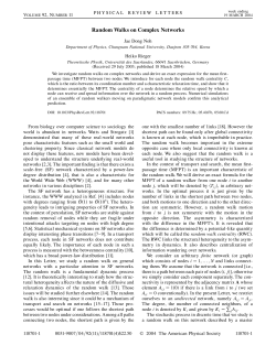 Random Walks on Complex Networks