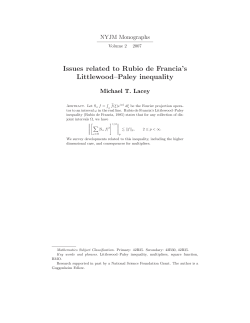 Issues related to Rubio de Francia`s Littlewood-