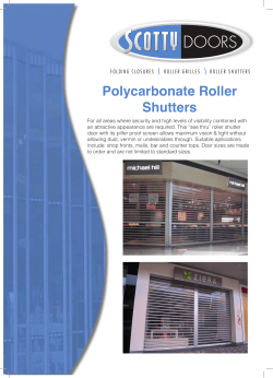 Polycarbonate Roller Shutters