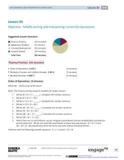 Grade 5 Mathematics Module 6, Topic F, Lesson 26