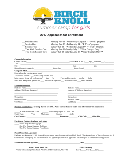 Register - Camp Birch Knoll