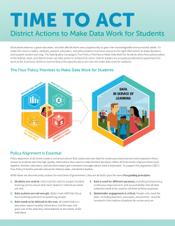 Time to Act: District Actions to Make Data Work for Students