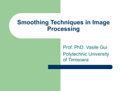 Smoothing Techniques in Image Processing