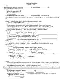 Probability and Statistics Chapter 3 Notes Section 3