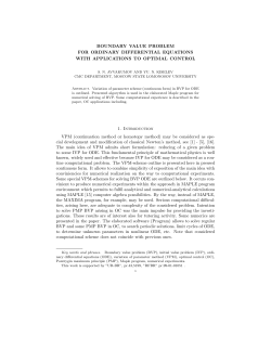 BOUNDARY VALUE PROBLEM FOR ORDINARY DIFFERENTIAL