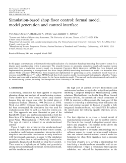 Simulation-based shop floor control: formal model, model
