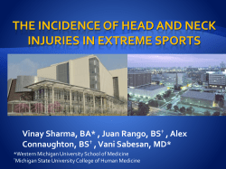 The incidence of head and neck injuries in extreme