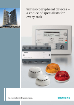 Sinteso peripheral devices &ndash; a choice of specialists for every task