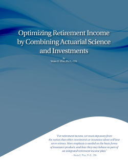 Optimizing Retirement Income by Combining Actuarial Science and