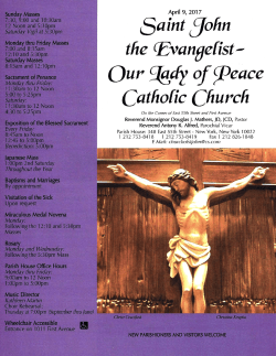 April 9, 2017 - St. John the Evangelist