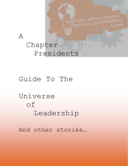 How can a President most effectively contribute to chapter success?