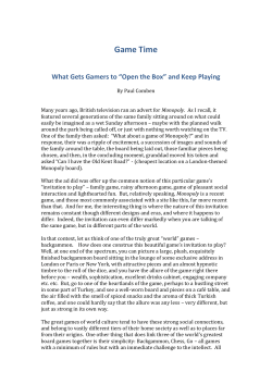 An Invitation to Play