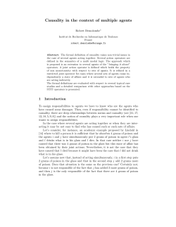 Causality in the context of multiple agents