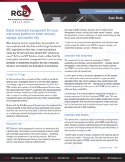 Case Study Global investment management firm
