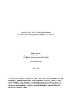 "Reality Checks" on Ecosystem Service Values