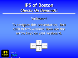 to View Checks on Demand Presentation Package