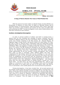 10-01-2014 - Delhi Police