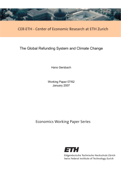 CER-ETH - Center of Economic Research at ETH