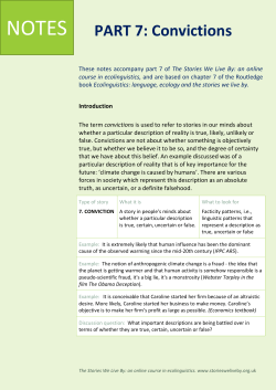 Notes - The Stories We Live By