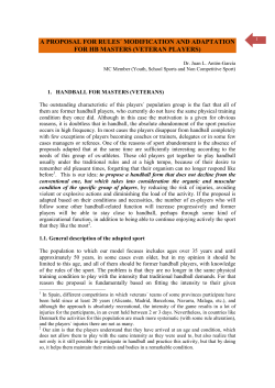 a proposal for rules&acute; modification and adaptation for hb masters