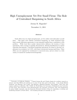 High Unemployment Yet Few Small Firms