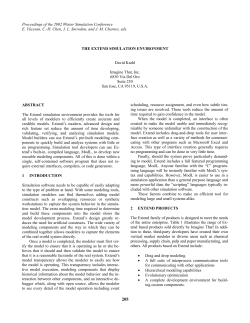 2002: THE EXTEND SIMULATION ENVIRONMENT