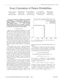 Exact Calculation of Pattern Probabilities