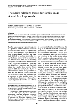 The social relations model for family data: A multilevel