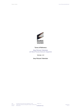 Left Bank Pictures - Project Charter