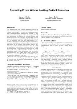 Correcting Errors Without Leaking Partial Information