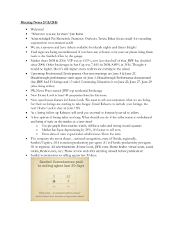 Meeting Notes 5/18 - John R Wood Island Real Estate