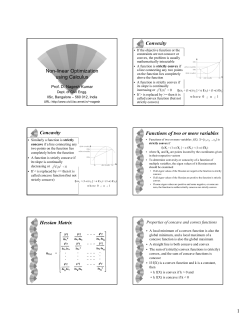 Non-linear Optimization Non linear Optimization using Calculus