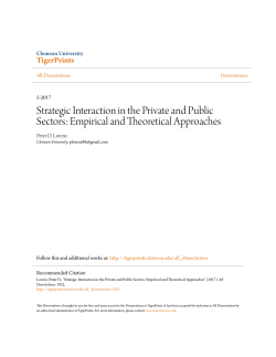 Strategic Interaction in the Private and Public Sectors