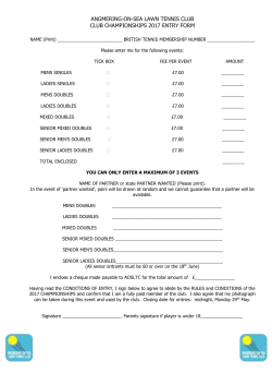 ANGMERING &ndash; ON &ndash; SEA LAWN TENNIS CLUB