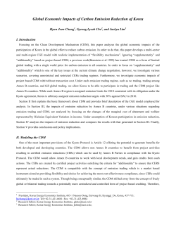 IV.1 Participation of Korea in Emission Trading as Annex B