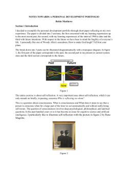 Note towards a personal development portfolio