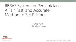 RBRVS for Pediatrics