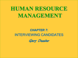 Administrating the Interview