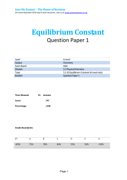 Equilibrium Constant