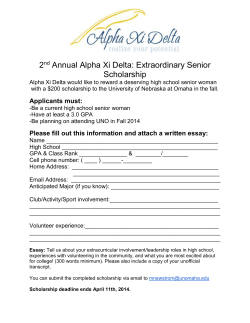 Alpha Xi Delta Scholarship