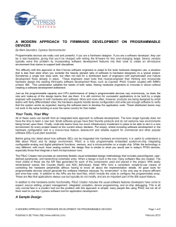 a modern approach to firmware development on programmable